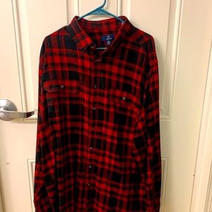 Men’s Black and Red Flannel